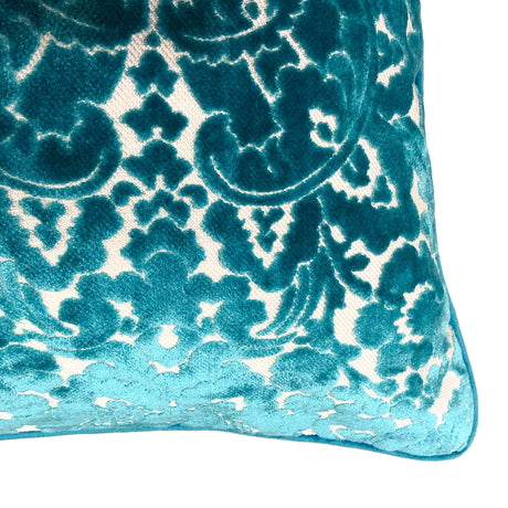 Nixon Traditional Damask Cut Velvet Pillow - Damask Pattern, 18" X 24" (1 Pillow)