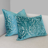 Nixon Traditional Damask Cut Velvet Pillow - Damask Pattern, 18" X 24" (1 Pillow)