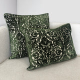 Nixon Traditional Damask Cut Velvet Pillow - Damask Pattern, 18" X 24" (1 Pillow)