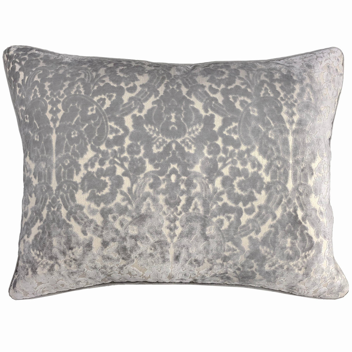 Nixon Traditional Damask Cut Velvet Pillow - Damask Pattern, 18" X 24" (1 Pillow)