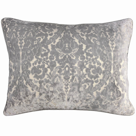 Nixon Traditional Damask Cut Velvet Pillow - Damask Pattern, 18" X 24" (1 Pillow)