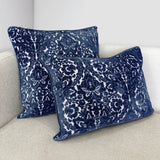 Nixon Traditional Damask Cut Velvet Pillow - Damask Pattern, 18" X 24" (1 Pillow)