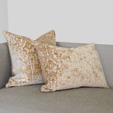 Nixon Traditional Damask Cut Velvet Pillow - Damask Pattern, 18" X 24" (1 Pillow)