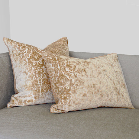 Nixon Traditional Damask Cut Velvet Pillow - Damask Pattern, 18" X 24" (1 Pillow)