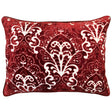 Stevie Metallic Damask Cut Velvet Pillow Fabric - Red, Sapphire, Olive, Gold, 18" X 24" (1 Set)