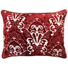 Stevie Metallic Damask Cut Velvet Pillow Fabric - Red, Sapphire, Olive, Gold, 18" X 24" (1 Set)