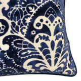 Stevie Metallic Damask Cut Velvet Pillow Fabric - Red, Sapphire, Olive, Gold, 18" X 24" (1 Set)