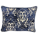 Stevie Metallic Damask Cut Velvet Pillow Fabric - Red, Sapphire, Olive, Gold, 18" X 24" (1 Set)