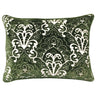Stevie Metallic Damask Cut Velvet Pillow Fabric - Red, Sapphire, Olive, Gold, 18" X 24" (1 Set)