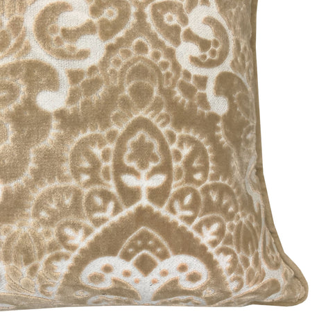 Stevie Metallic Damask Cut Velvet Pillow Fabric - Red, Sapphire, Olive, Gold, 18" X 24" (1 Set)