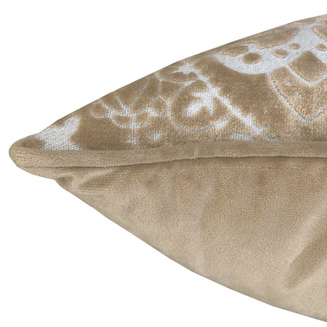 Stevie Metallic Damask Cut Velvet Pillow Fabric - Red, Sapphire, Olive, Gold, 18" X 24" (1 Set)