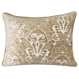 Stevie Metallic Damask Cut Velvet Pillow Fabric - Red, Sapphire, Olive, Gold, 18" X 24" (1 Set)
