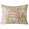 Stevie Metallic Damask Cut Velvet Pillow Fabric - Red, Sapphire, Olive, Gold, 18" X 24" (1 Set)