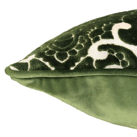 Stevie Metallic Damask Cut Velvet Pillow Fabric - Red, Sapphire, Olive, Gold, 18" X 24" (1 Set)