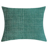 Vika Cut Velvet Decorative Throw Pillow - Checkered Pattern, 18"H X 22"W (1 Piece)