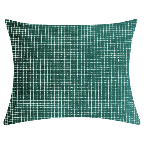 Vika Cut Velvet Decorative Throw Pillow - Checkered Pattern, 18"H X 22"W (1 Piece)