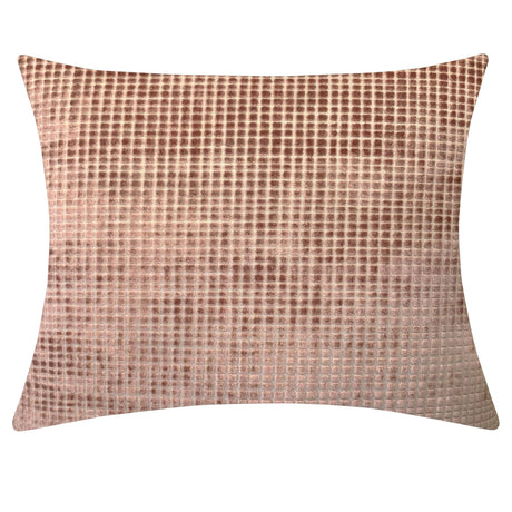 Vika Cut Velvet Decorative Throw Pillow - Checkered Pattern, 18"H X 22"W (1 Piece)