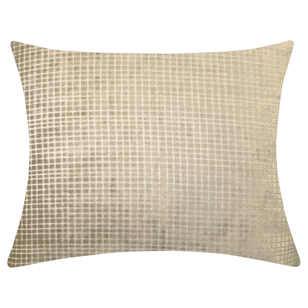 Vika Cut Velvet Decorative Throw Pillow - Checkered Pattern, 18"H X 22"W (1 Piece)