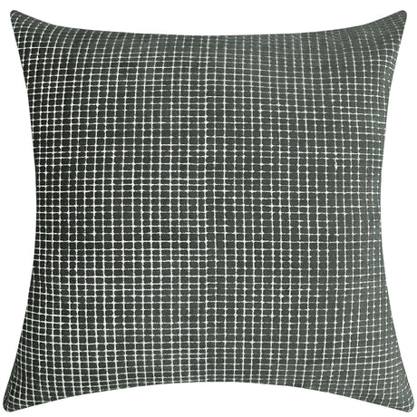 Vika Checkered Cut Velvet Pillow Fabric - Plaid Square Pattern, 23" X 23" (1 Piece)