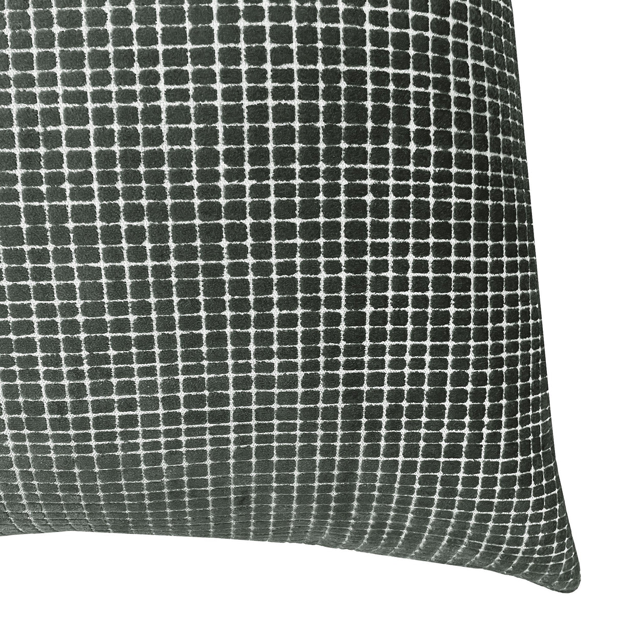 Vika Cut Velvet Decorative Throw Pillow - Checkered Pattern, 18"H X 22"W (1 Piece)