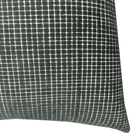 Vika Checkered Cut Velvet Pillow Fabric - Plaid Square Pattern, 23" X 23" (1 Piece)