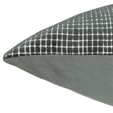 Vika Cut Velvet Decorative Throw Pillow - Checkered Pattern, 18"H X 22"W (1 Piece)