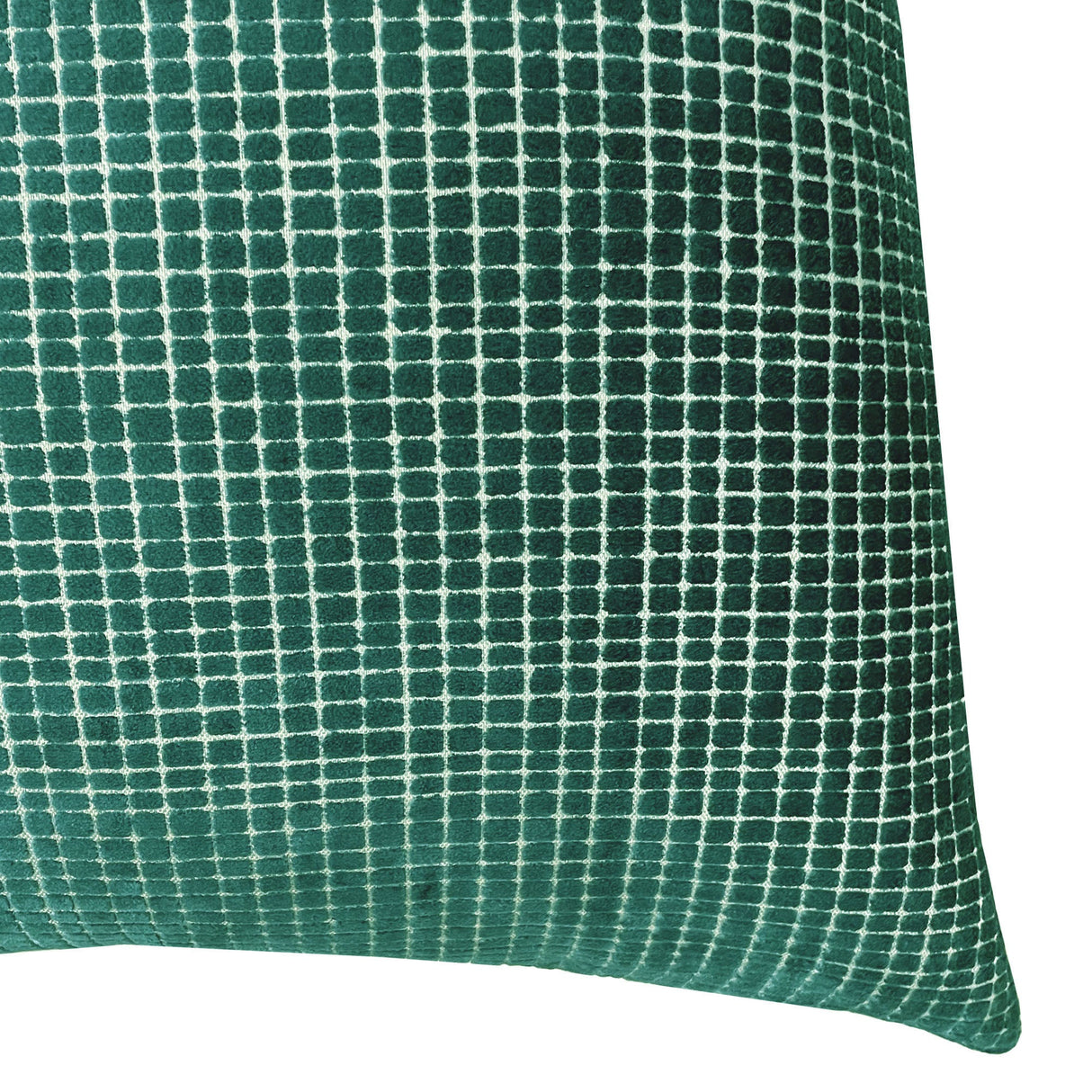 Vika Cut Velvet Decorative Throw Pillow - Checkered Pattern, 18"H X 22"W (1 Piece)