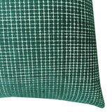 Vika Checkered Cut Velvet Pillow Fabric - Plaid Square Pattern, 23" X 23" (1 Piece)