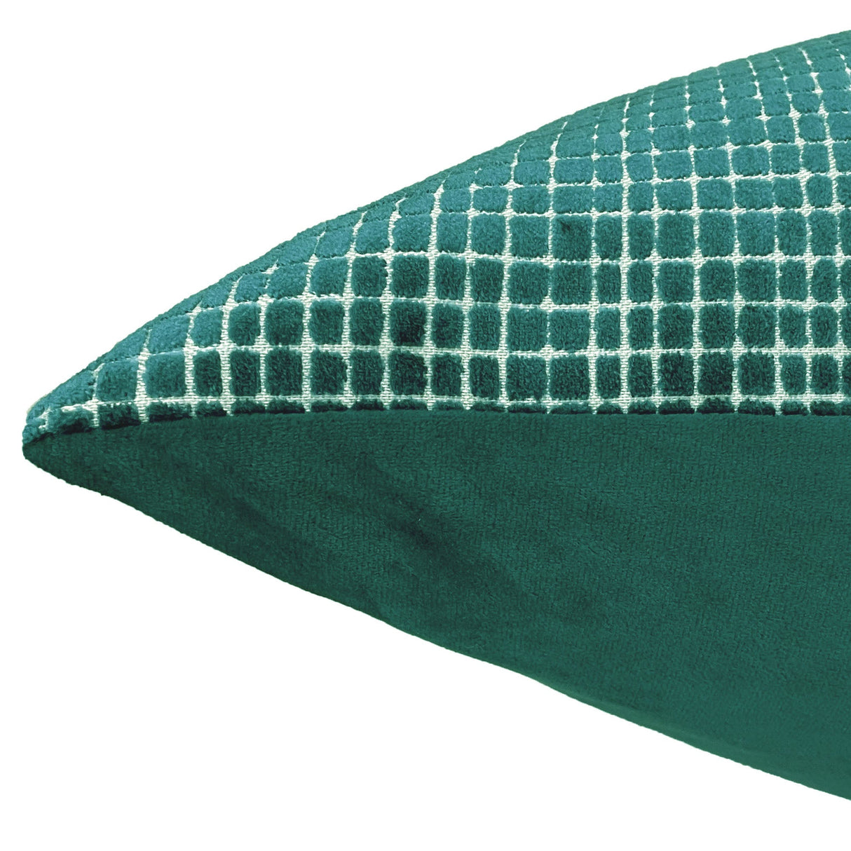 Vika Cut Velvet Decorative Throw Pillow - Checkered Pattern, 18"H X 22"W (1 Piece)