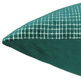 Vika Cut Velvet Decorative Throw Pillow - Checkered Pattern, 18"H X 22"W (1 Piece)