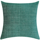 Vika Checkered Cut Velvet Pillow Fabric - Plaid Square Pattern, 23" X 23" (1 Piece)