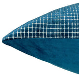 Vika Checkered Cut Velvet Pillow Fabric - Plaid Square Pattern, 23" X 23" (1 Piece)