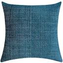 Vika Checkered Cut Velvet Pillow Fabric - Plaid Square Pattern, 23" X 23" (1 Piece)