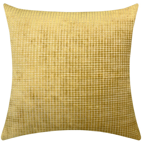 Vika Checkered Cut Velvet Pillow Fabric - Plaid Square Pattern, 23" X 23" (1 Piece)