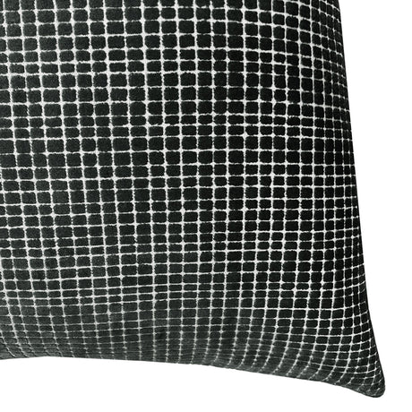 Vika Checkered Cut Velvet Pillow Fabric - Plaid Square Pattern, 23" X 23" (1 Piece)