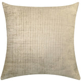 Vika Checkered Cut Velvet Pillow Fabric - Plaid Square Pattern, 23" X 23" (1 Piece)