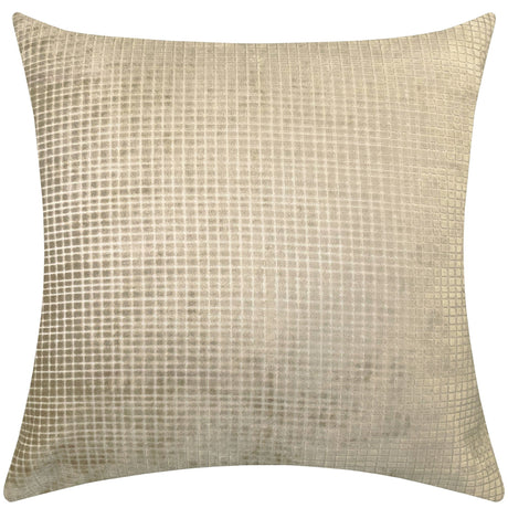 Vika Checkered Cut Velvet Pillow Fabric - Plaid Square Pattern, 23" X 23" (1 Piece)