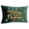 Merry Christmas Snowflakes Embroidery Velvet Pillow - Metallic Embroidery, 14" X 20" (1 Pillow)