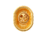 1" x 3/4" Gold First Communion JHS Crystal Rhinestone Frame Lapel Pin - Pack of 12