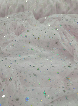 Pink Stretch Lace Hologram Stars