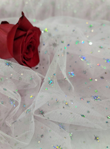 Pink Stretch Lace Hologram Stars