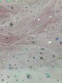Pink Stretch Lace Hologram Stars