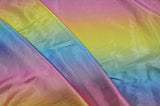 Rainbow Charmeuse Satin Fabric - Multi Color Ombre, 58/60" Width (1 Yard)