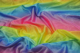 Rainbow Charmeuse Satin Fabric - Multi Color Ombre, 58/60" Width (1 Yard)