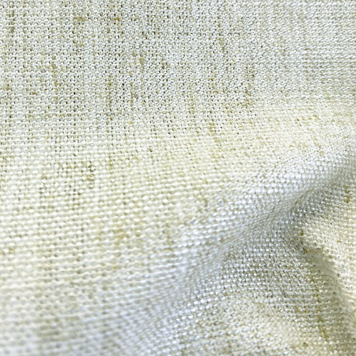 Pixie Fabric Solid Metallic Linen Blend Fabric - Spa, 55" Width (1 Yard)