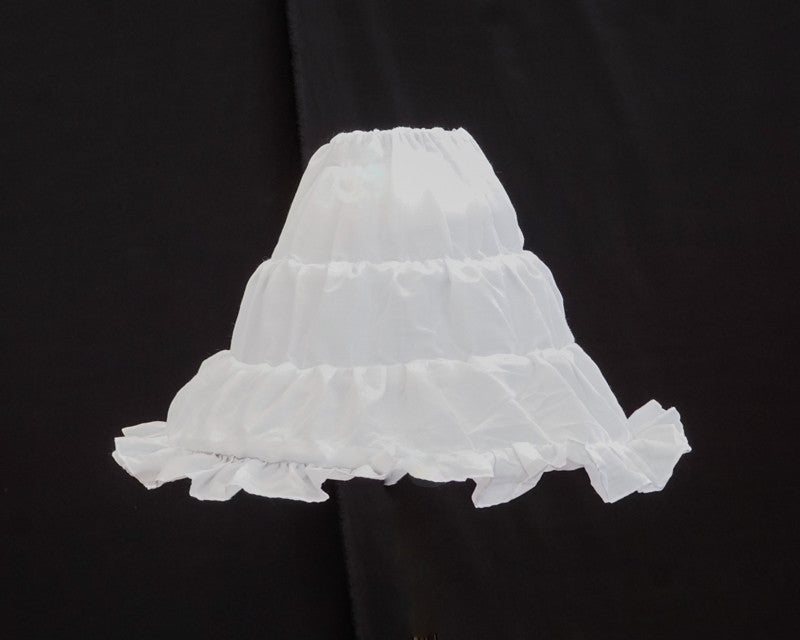 White Polyester Petticoat Hoop Skirt 12x16.5 Inch