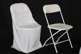 Polyester Folding Chair Cover - 100 Percent Polyester Fabric - Solid, 34" Chair Back, 21" Wide X 18" Tall, 19" Wide X 16" Length, 18" Tall From Ground (By Piece)