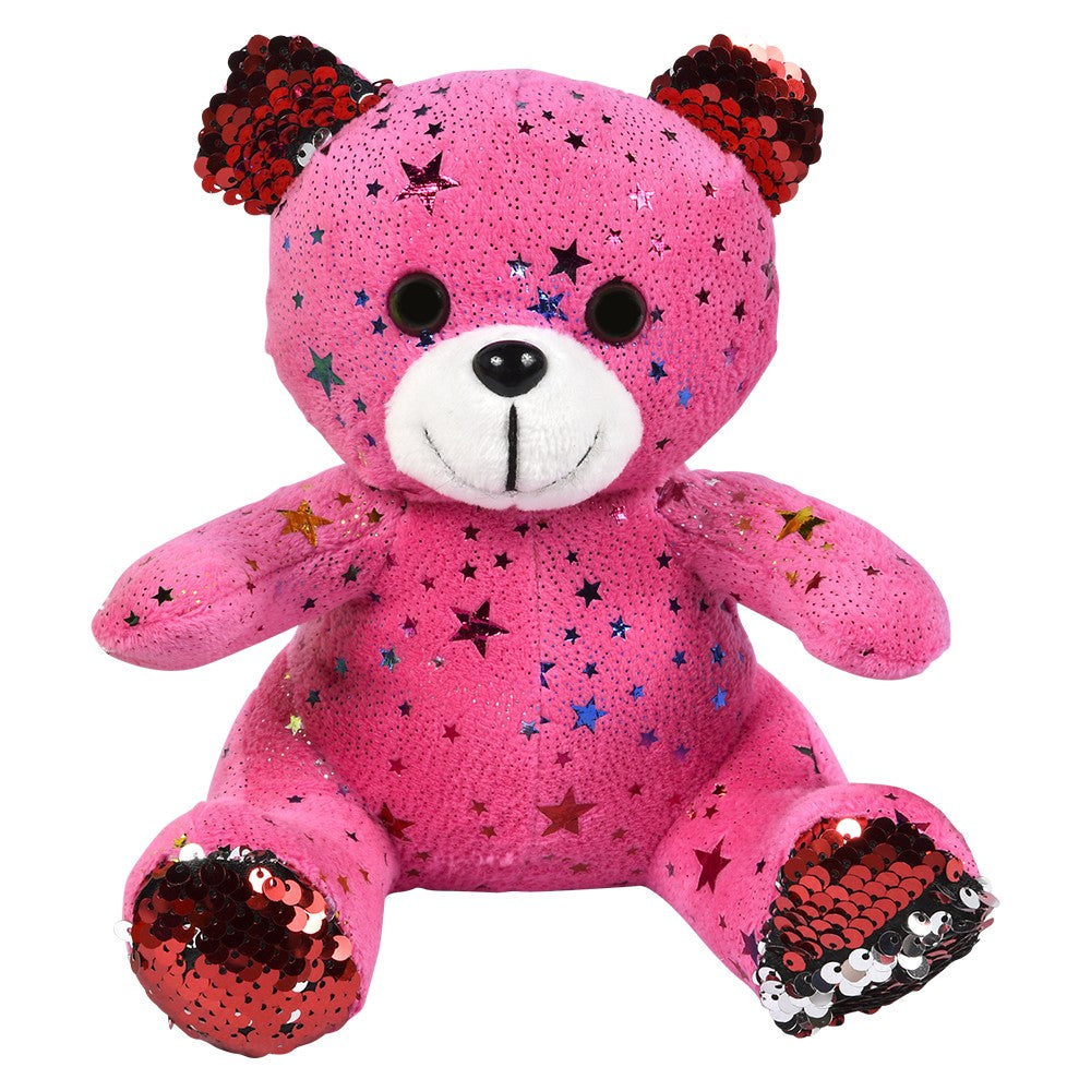 Plush Bear 8" Assorted Star Pattern