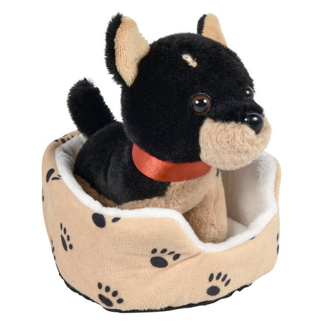 Dog Plush In Bed