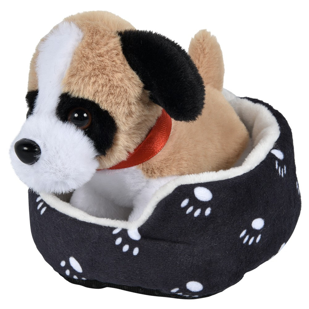 Dog Plush In Bed
